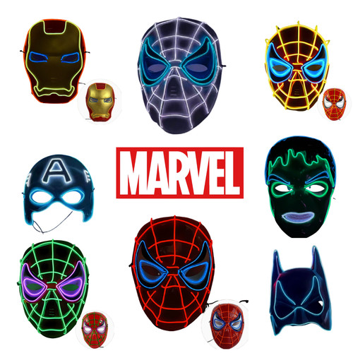 Led superhero masks - led,