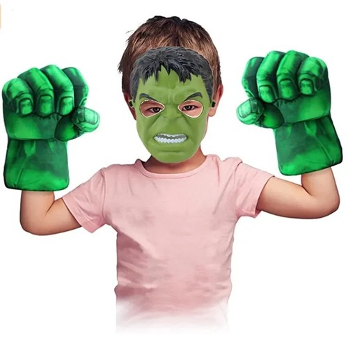 Kids green superhero gloves - kids,