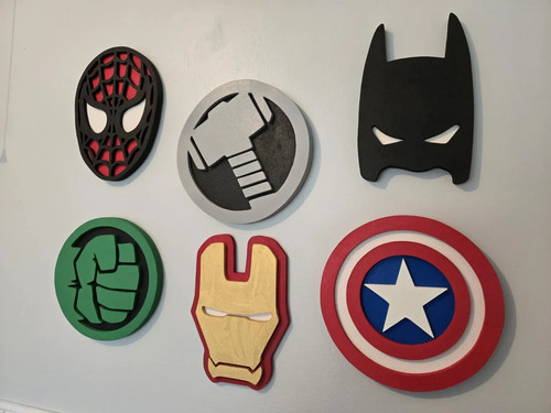 Wooden superhero mask and - wooden,